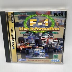 F-1 Live Information Sega Saturn Japan Import Mint/Good US SELLER